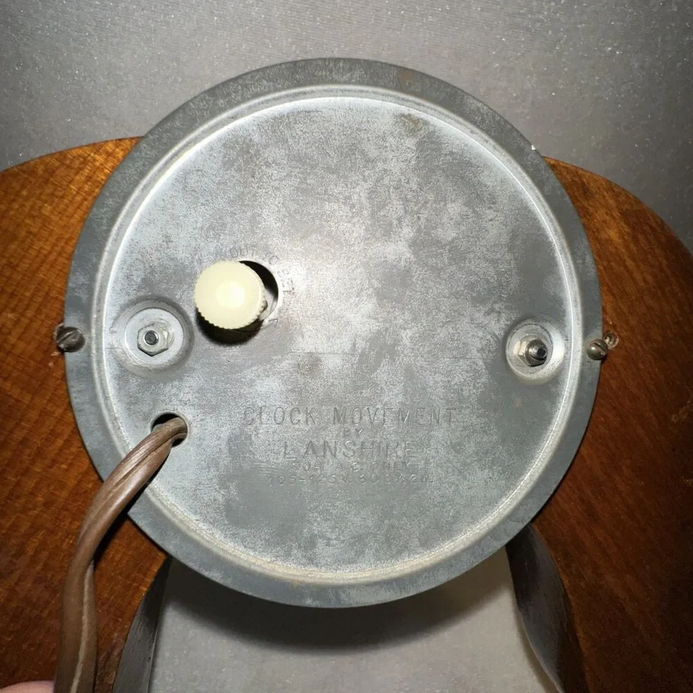 Lanshire ELECTRIC CLOCK MOTOR With Wood Base Stand